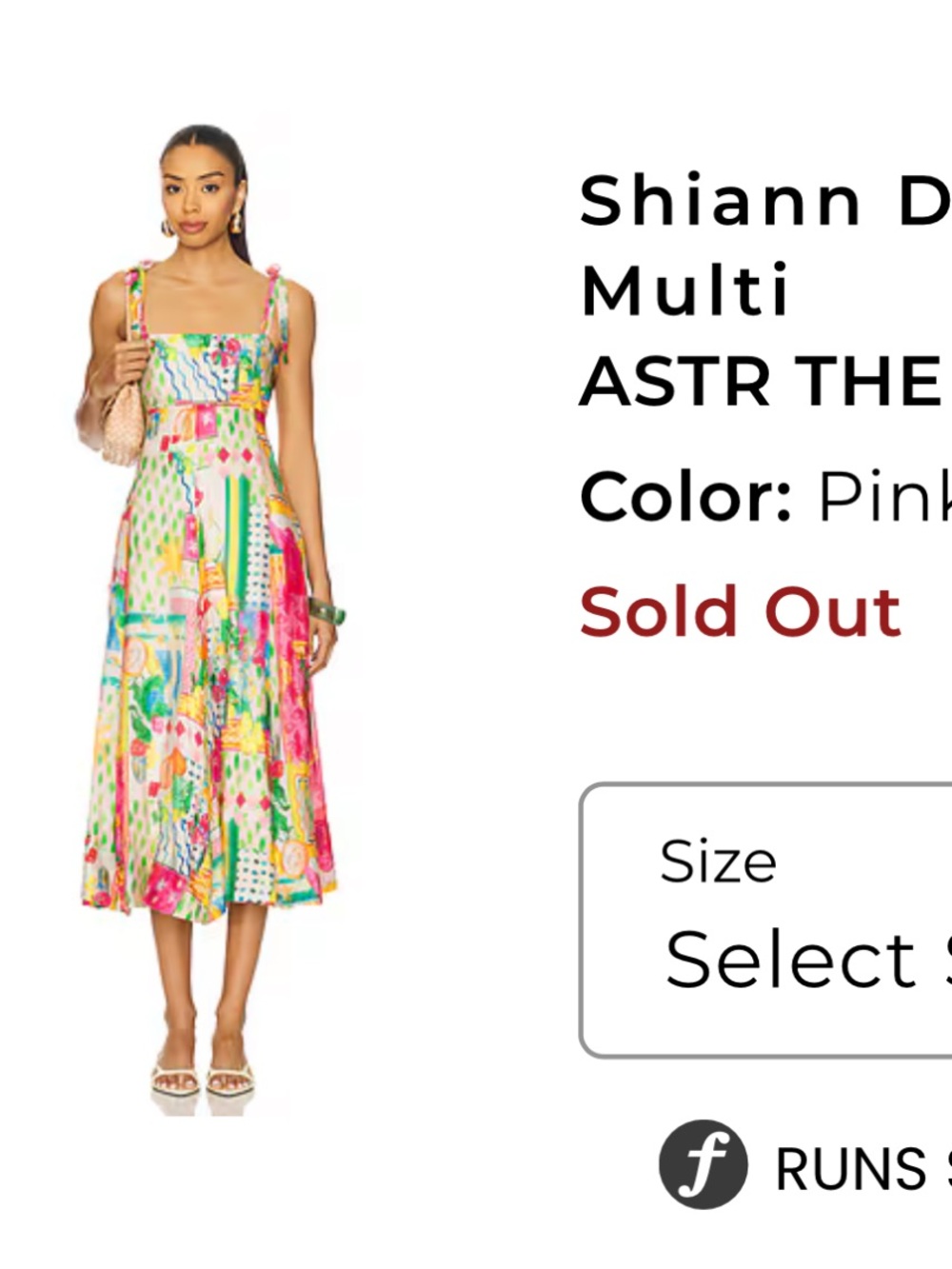 Astr Multicolor Floral Midi Dress with Tie Straps